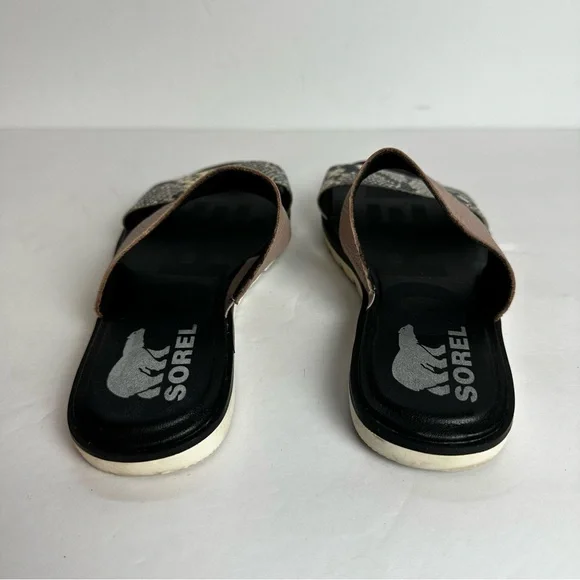 Sorel Ella II Sandals Women's Size 6 EU 37 Shoes Pink Tan Snakeskin Beach Travel - Picture 3 of 9
